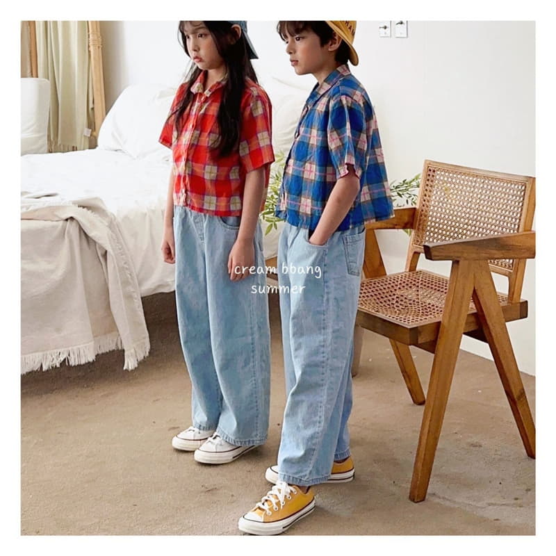 Cream Bbang - Korean Children Fashion - #discoveringself - Check Shirt - 3