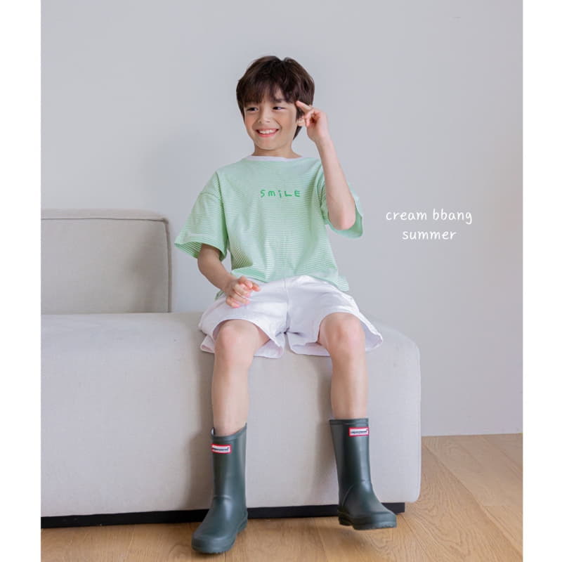 Cream Bbang - Korean Children Fashion - #kidzfashiontrend - Stripes Paint Tee - 5