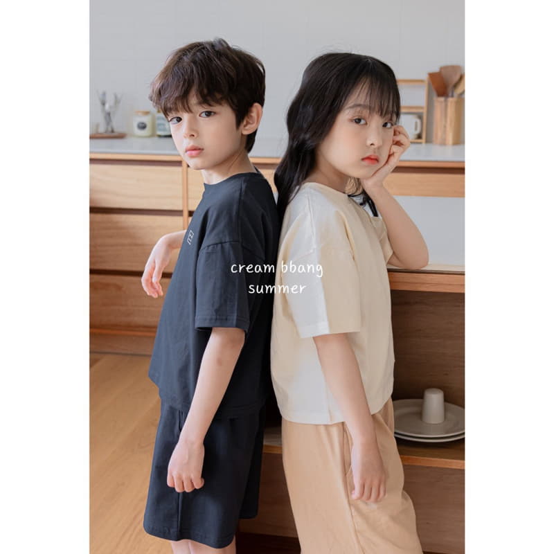 Cream Bbang - Korean Children Fashion - #magicofchildhood - Latte Top Bottom Set