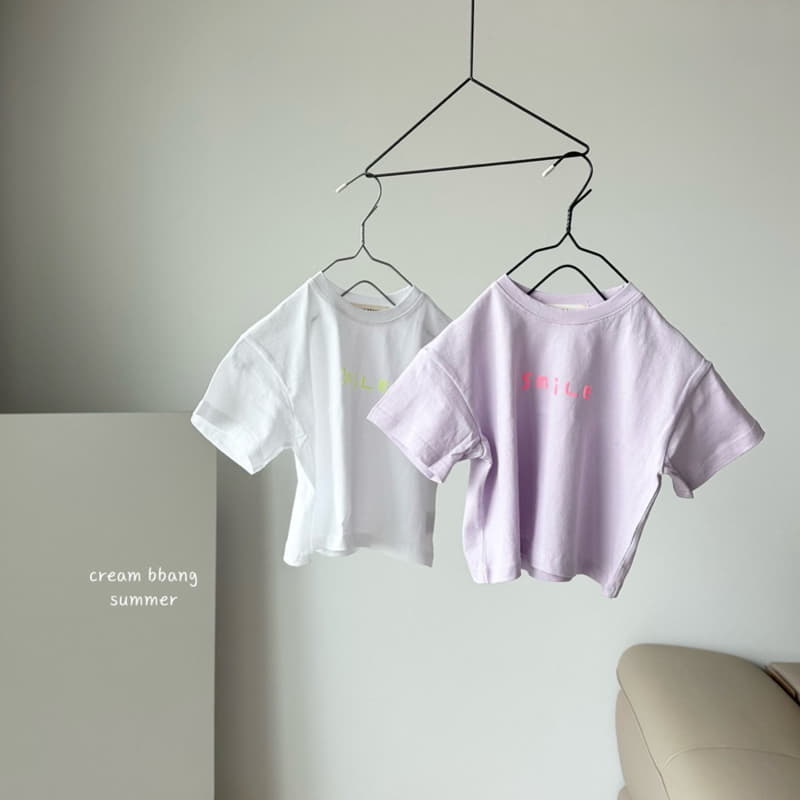 Cream Bbang - Korean Children Fashion - #magicofchildhood - Smile Paint Tee - 9