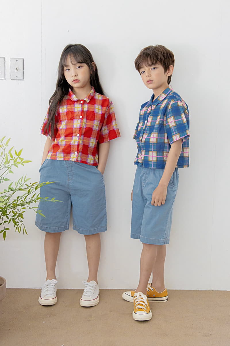 Cream Bbang - Korean Children Fashion - #littlefashionista - Track Denim Shorts - 4