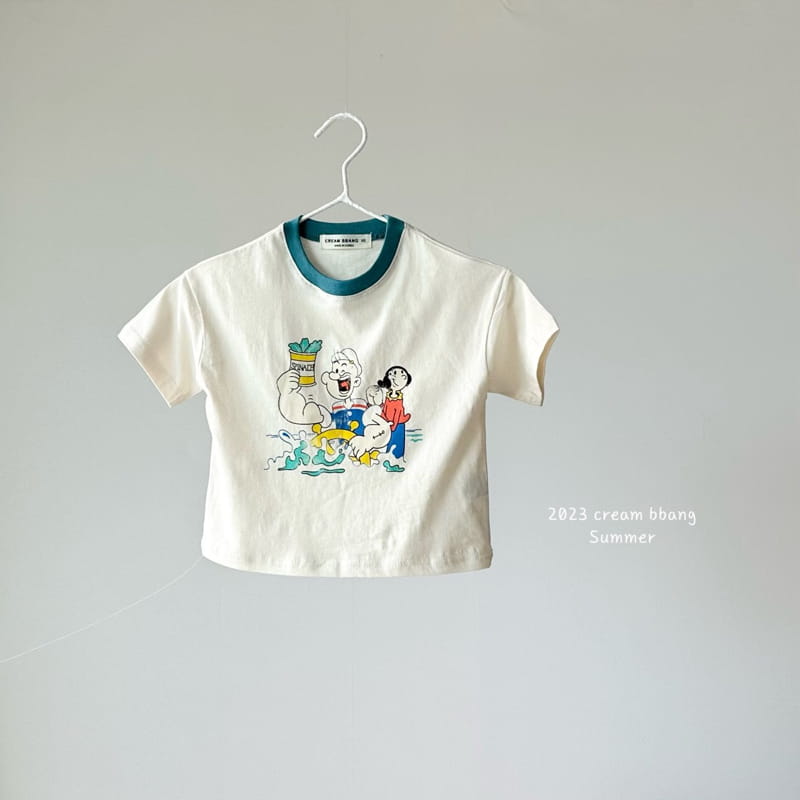 Cream Bbang - Korean Children Fashion - #magicofchildhood - Olive Tee - 2