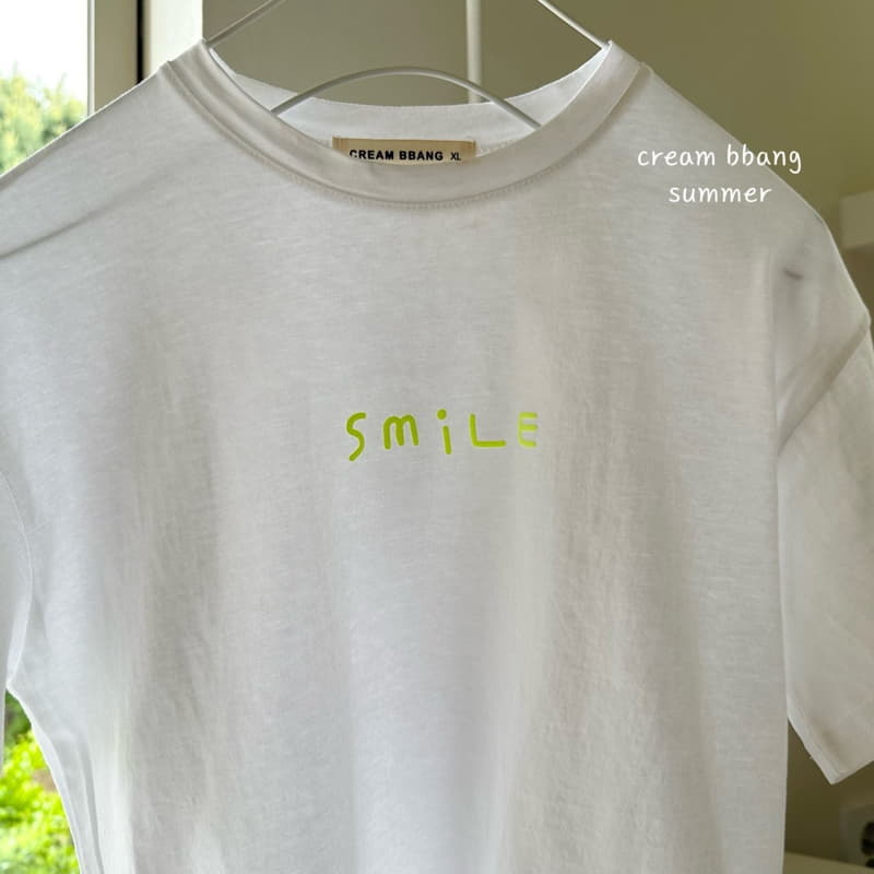 Cream Bbang - Korean Children Fashion - #minifashionista - Smile Paint Tee - 10