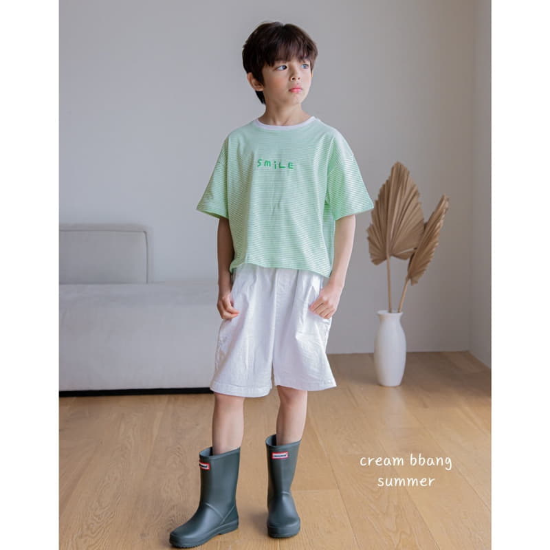 Cream Bbang - Korean Children Fashion - #minifashionista - Stripes Paint Tee - 9