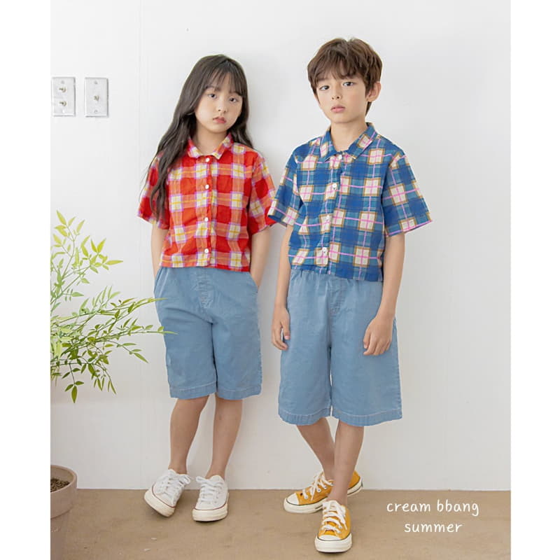 Cream Bbang - Korean Children Fashion - #todddlerfashion - Track Denim Shorts - 7