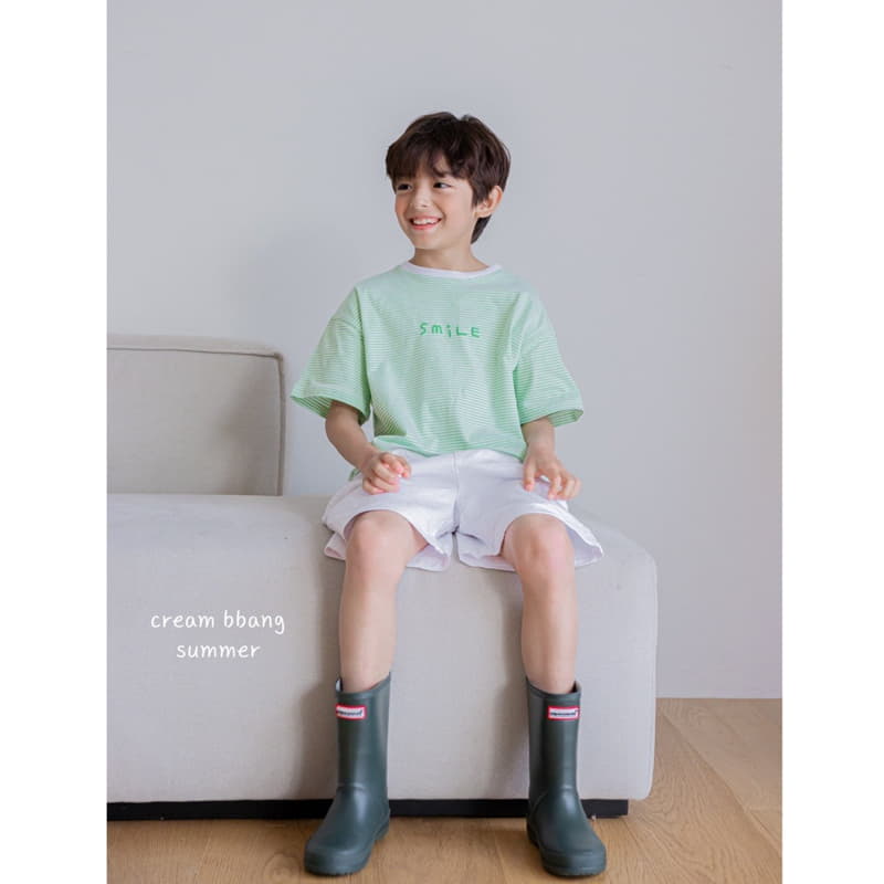 Cream Bbang - Korean Children Fashion - #toddlerclothing - Stripes Paint Tee - 12