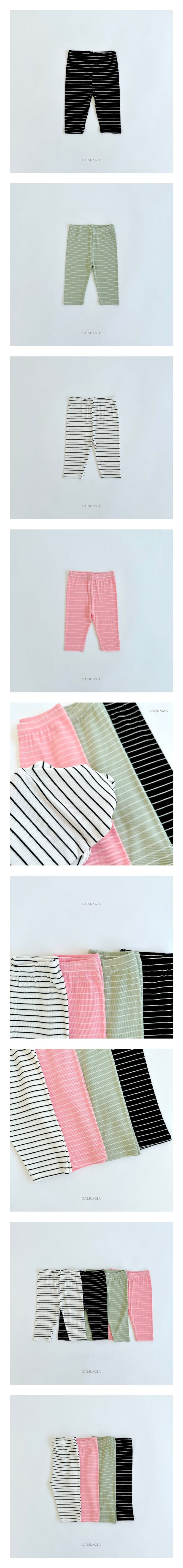 Dae Sung Sa - Korean Children Fashion - #kidzfashiontrend - Mild Stripes Leggings