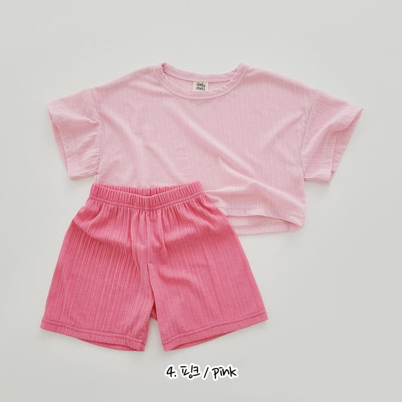 Daily Daily - Korean Children Fashion - #childofig - Crop Top Bottom Set - 5