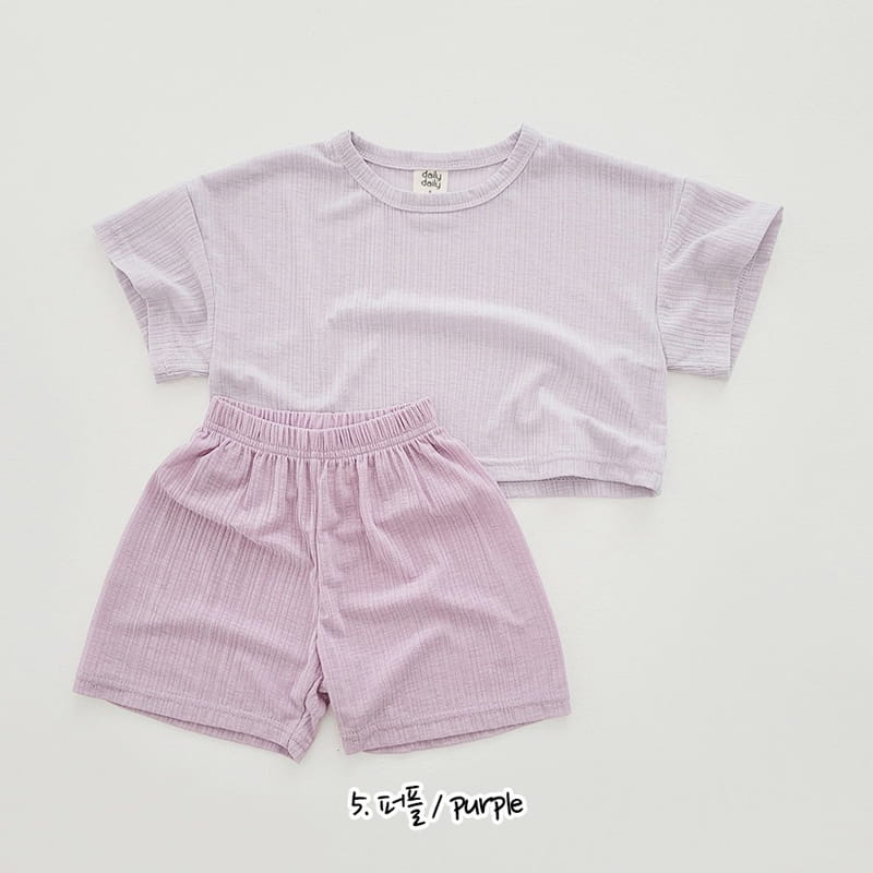 Daily Daily - Korean Children Fashion - #childrensboutique - Crop Top Bottom Set - 6