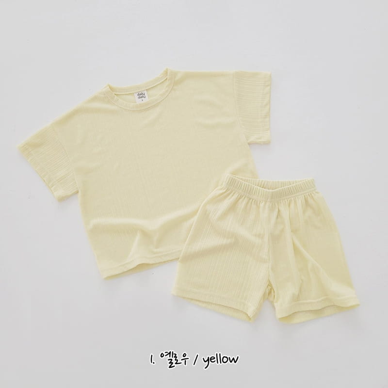 Daily Daily - Korean Children Fashion - #minifashionista - Pastel Top Bottom Set - 2