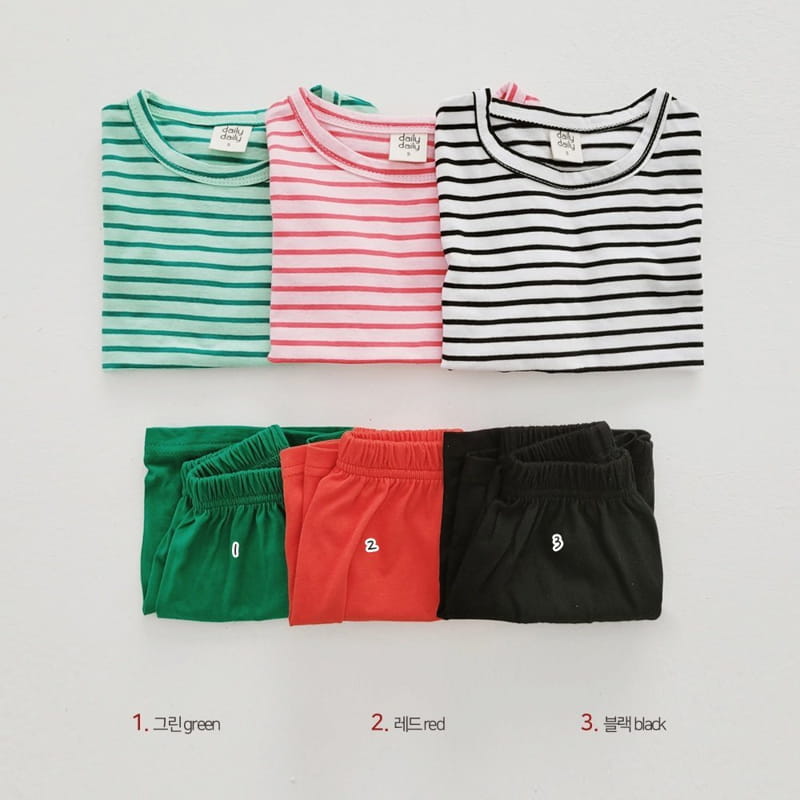 Daily Daily - Korean Children Fashion - #todddlerfashion - Saint Crpo Top Bottom Set - 4