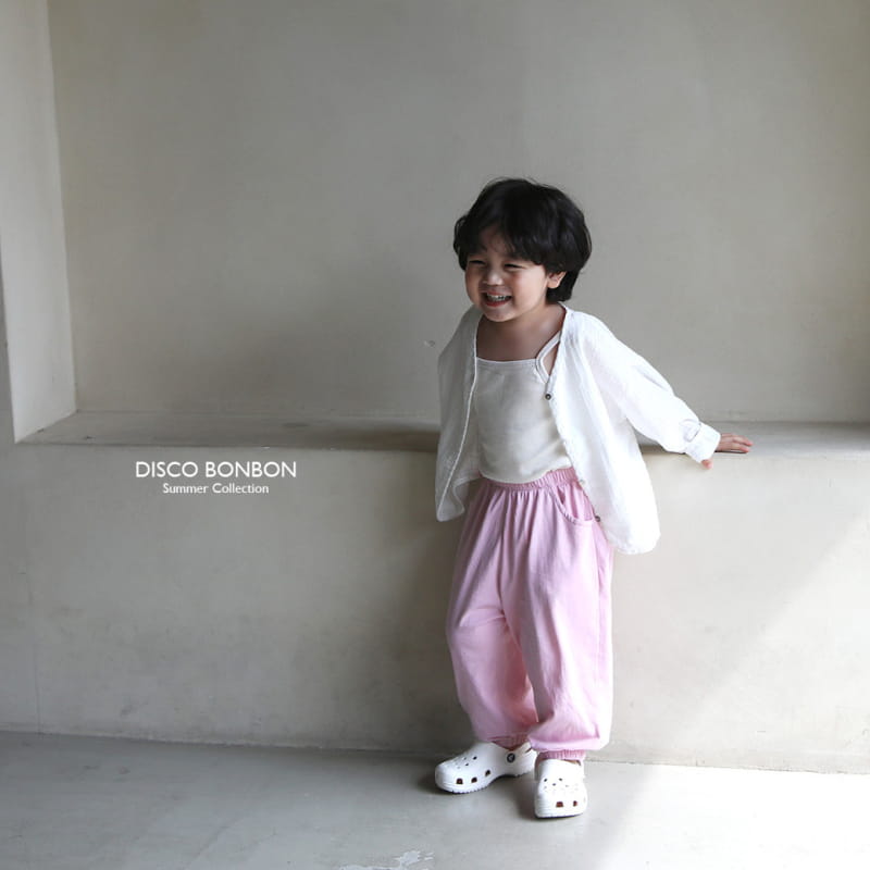 Disco Bonbon - Korean Children Fashion - #designkidswear - Cream Rib Sleeveless - 8