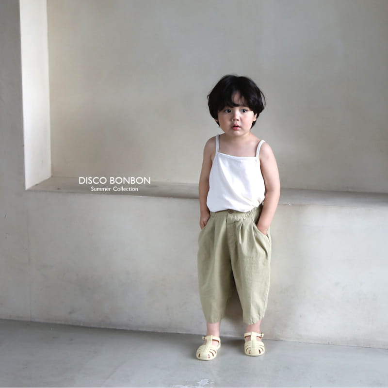 Disco Bonbon - Korean Children Fashion - #discoveringself - Cream Rib Sleeveless - 9