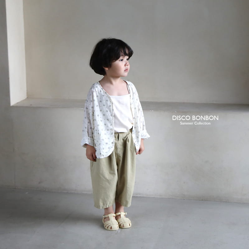 Disco Bonbon - Korean Children Fashion - #kidsshorts - Cream Rib Sleeveless - 11