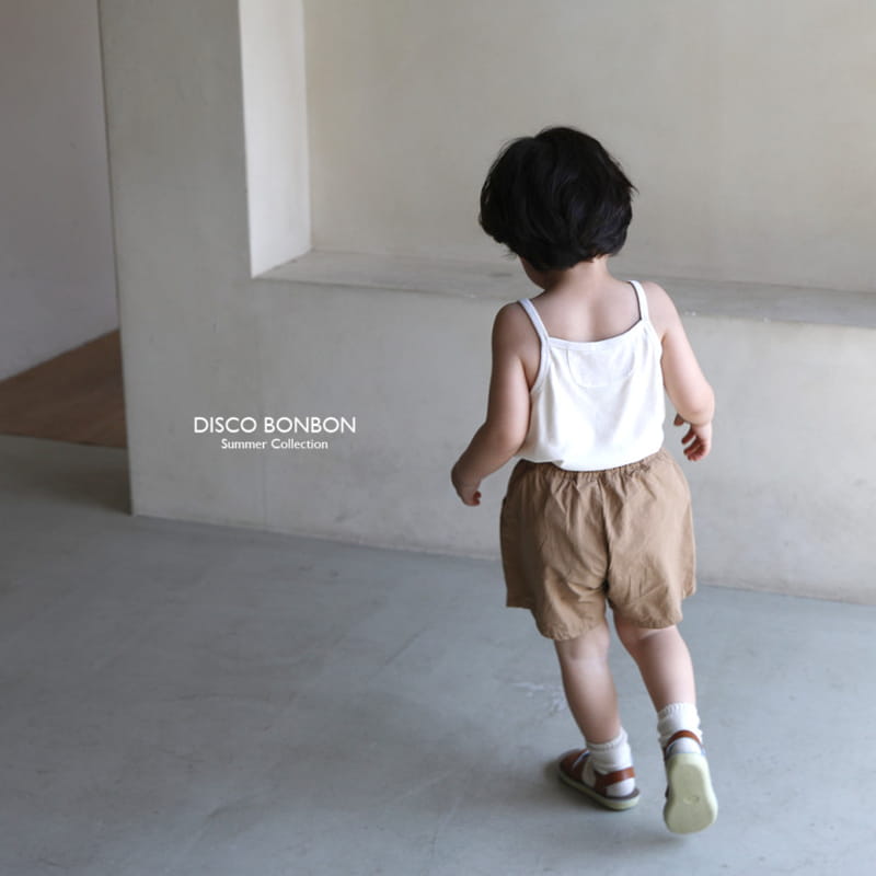 Disco Bonbon - Korean Children Fashion - #minifashionista - Cream Rib Sleeveless - 4