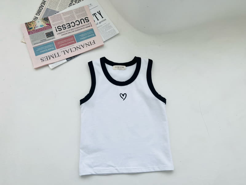 Dore Dore - Korean Children Fashion - #childofig - Color Heart Sleeveless Tee