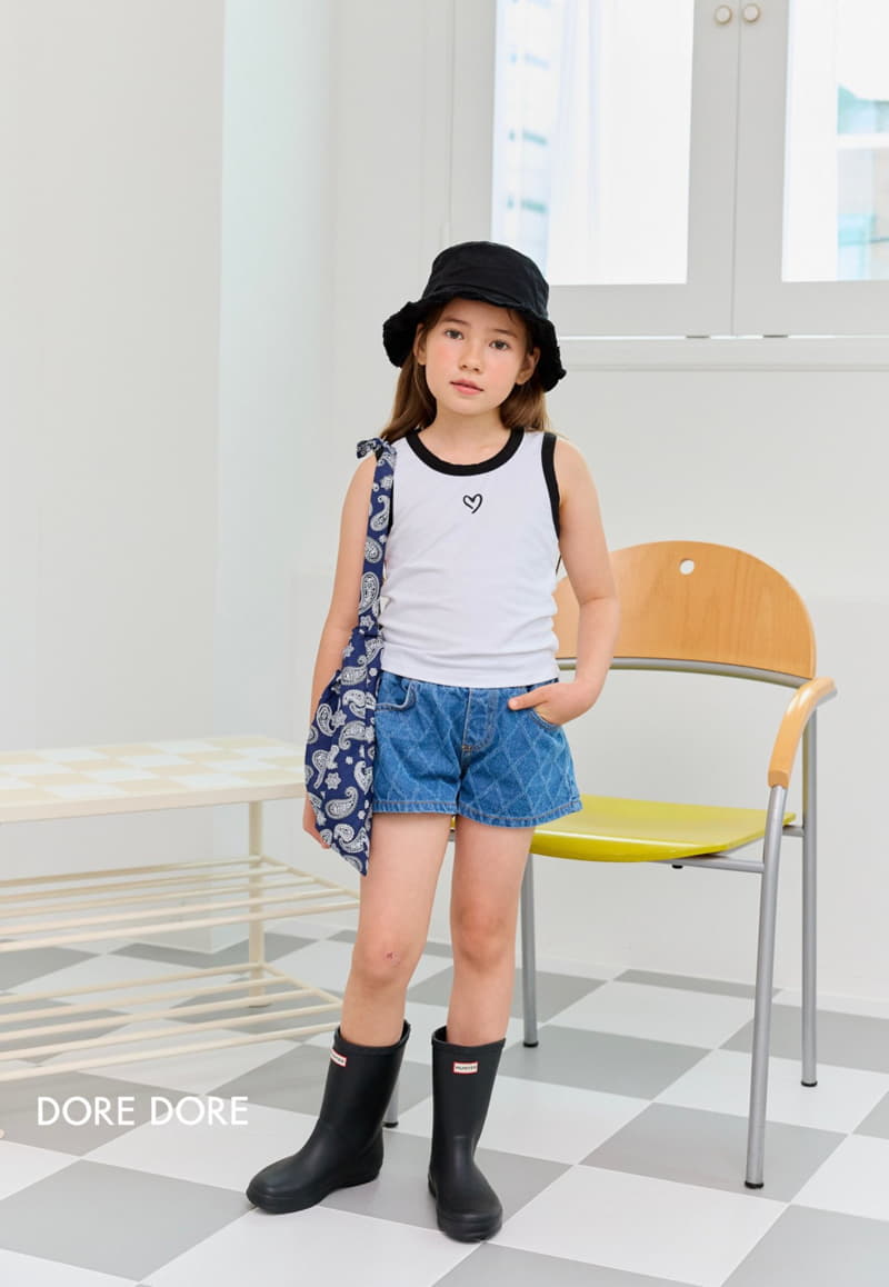 Dore Dore - Korean Children Fashion - #childrensboutique - Color Heart Sleeveless Tee - 2