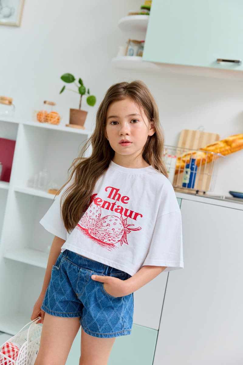 Dore Dore - Korean Children Fashion - #designkidswear - Crop Strawberry Tee - 9