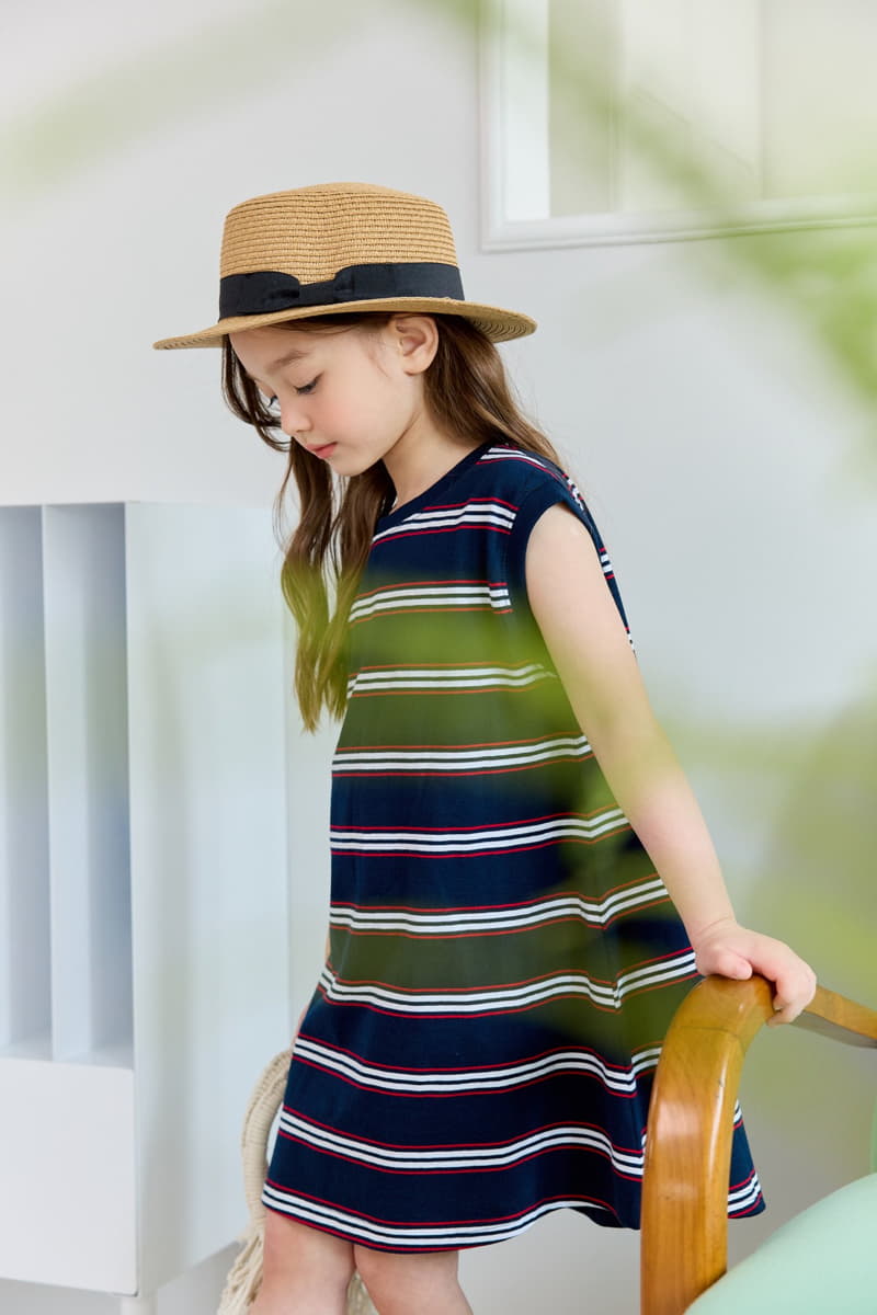 Dore Dore - Korean Children Fashion - #designkidswear - A Line Stripes One-piece - 6