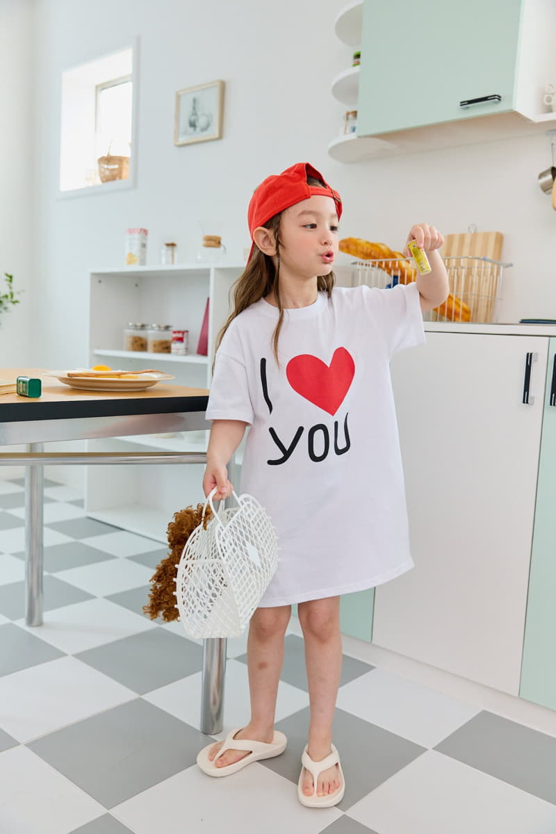 Dore Dore - Korean Children Fashion - #discoveringself - I Love U One-piece - 9