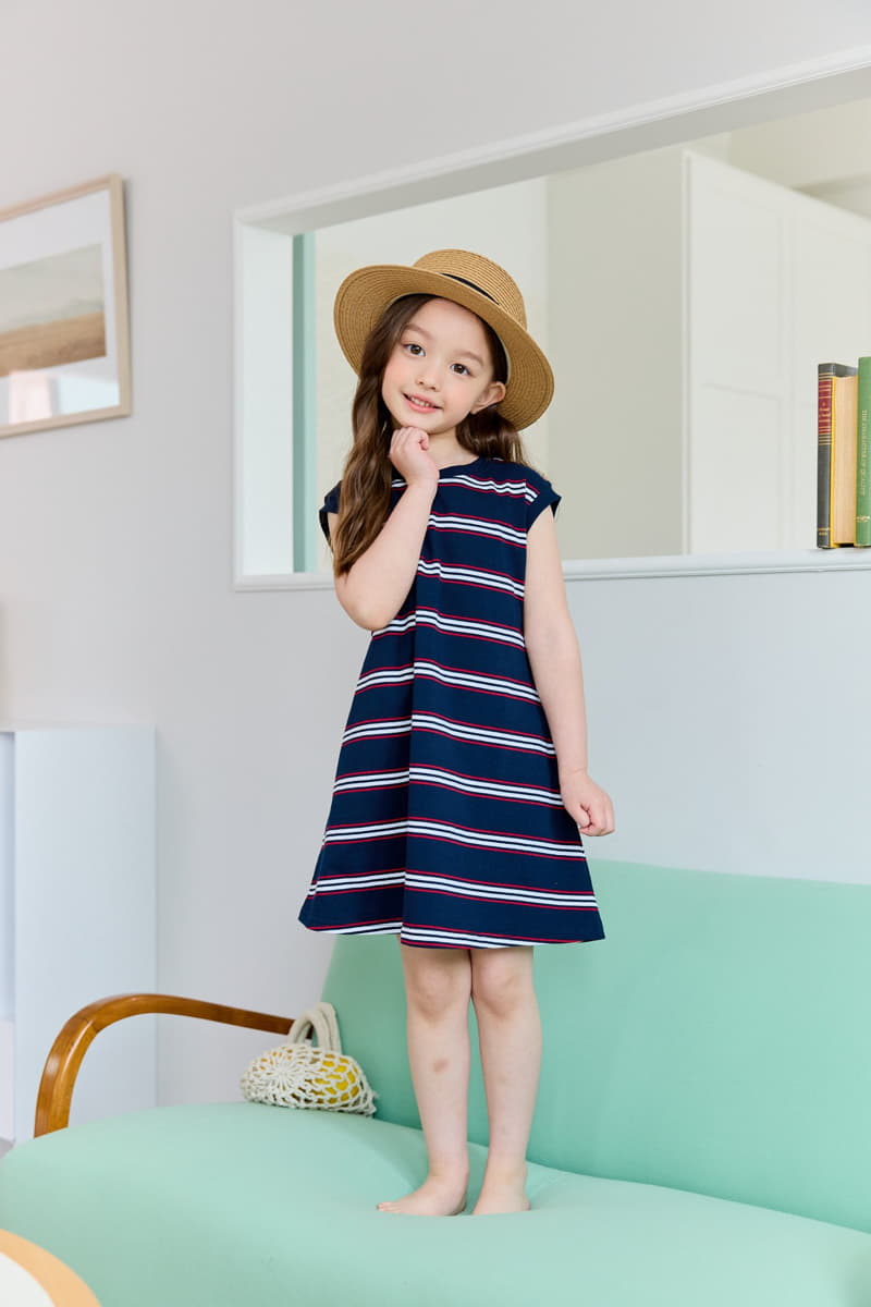 Dore Dore - Korean Children Fashion - #kidsstore - A Line Stripes One-piece - 10