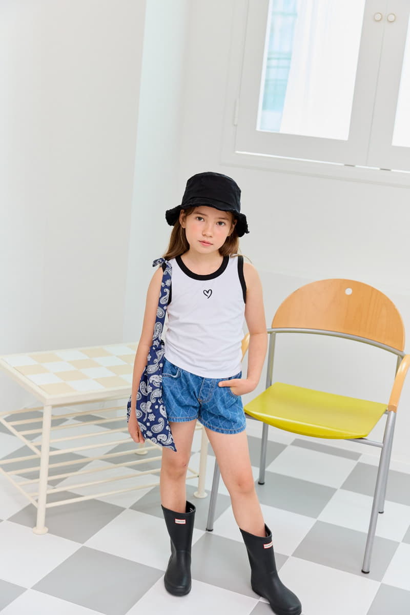 Dore Dore - Korean Children Fashion - #kidzfashiontrend - Color Heart Sleeveless Tee - 8