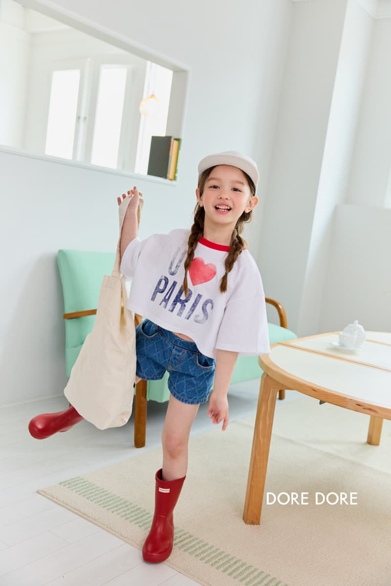 Dore Dore - Korean Children Fashion - #kidzfashiontrend - Paris Crop Tee - 3