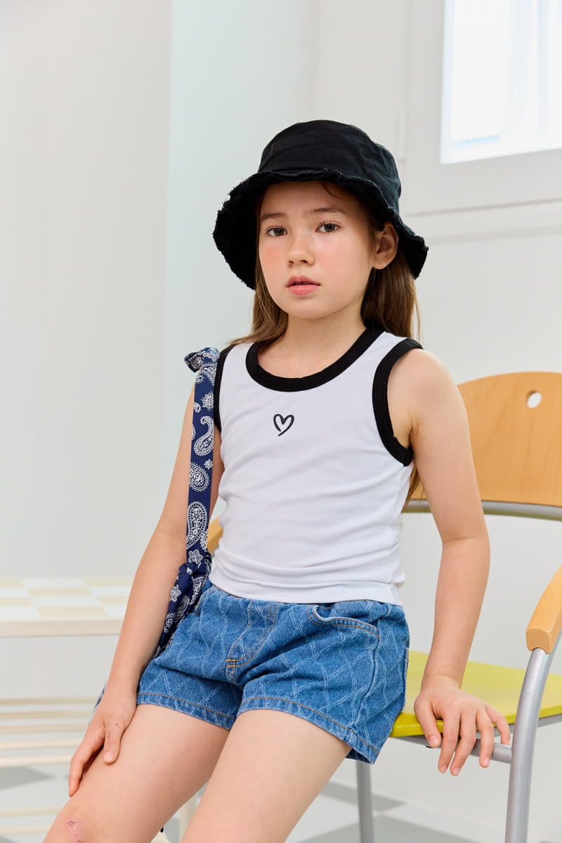 Dore Dore - Korean Children Fashion - #littlefashionista - Color Heart Sleeveless Tee - 10