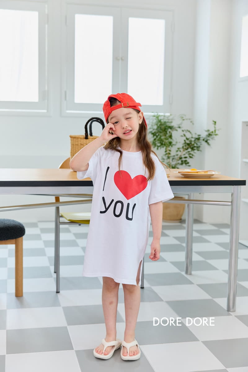 Dore Dore - Korean Children Fashion - #magicofchildhood - I Love U One-piece - 2