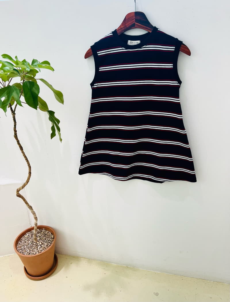 Dore Dore - Korean Children Fashion - #minifashionista - A Line Stripes One-piece