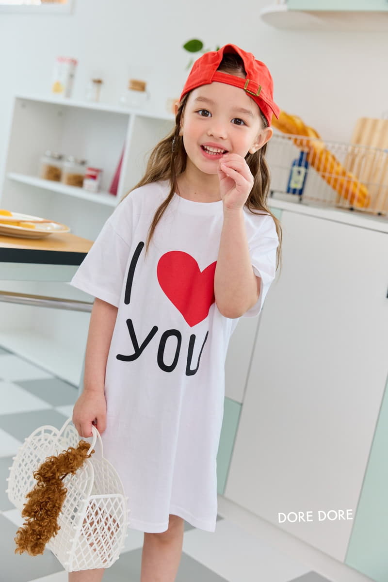 Dore Dore - Korean Children Fashion - #minifashionista - I Love U One-piece - 4