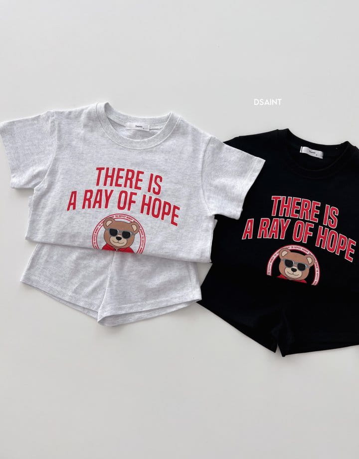 Dsaint - Korean Children Fashion - #Kfashion4kids - A Bear Top Bottom Set