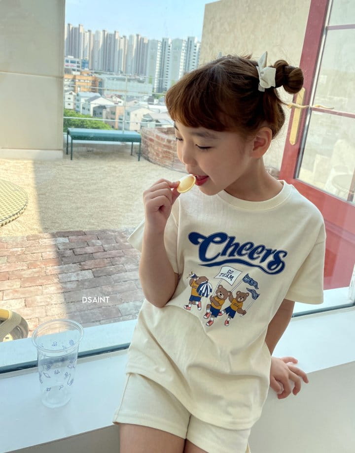 Dsaint - Korean Children Fashion - #childofig - Cheers Bear Top Bottom Set - 5