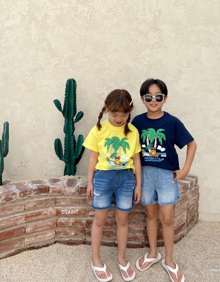 Dsaint - Korean Children Fashion - #littlefashionista - Palm Bear Tee