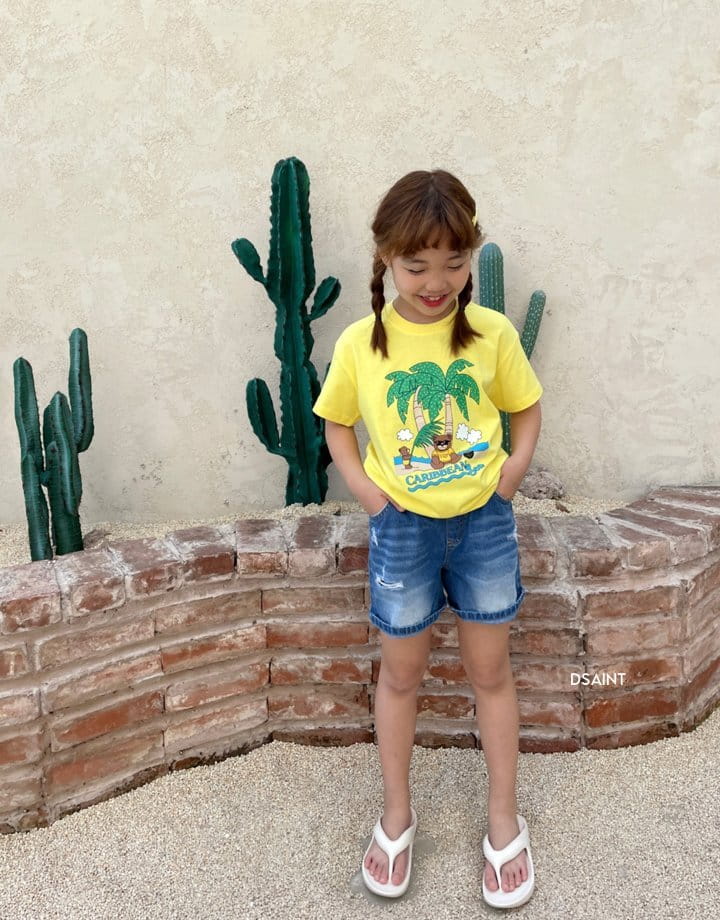 Dsaint - Korean Children Fashion - #minifashionista - Palm Bear Tee - 3