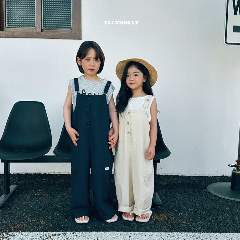 Ellymolly - Korean Children Fashion - #kidsshorts - Wide Overalls