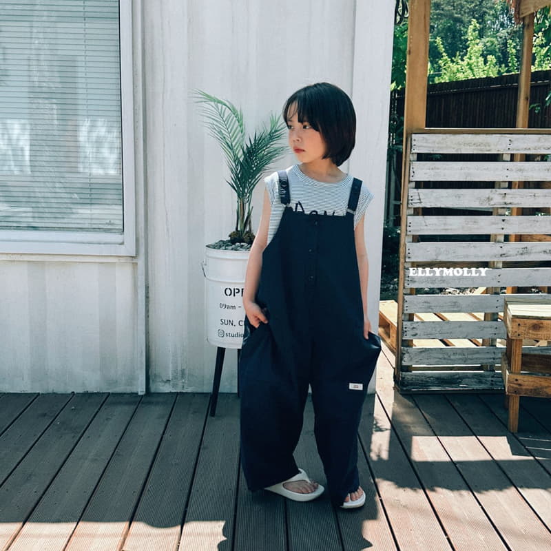 Ellymolly - Korean Children Fashion - #minifashionista - Wide Overalls - 7