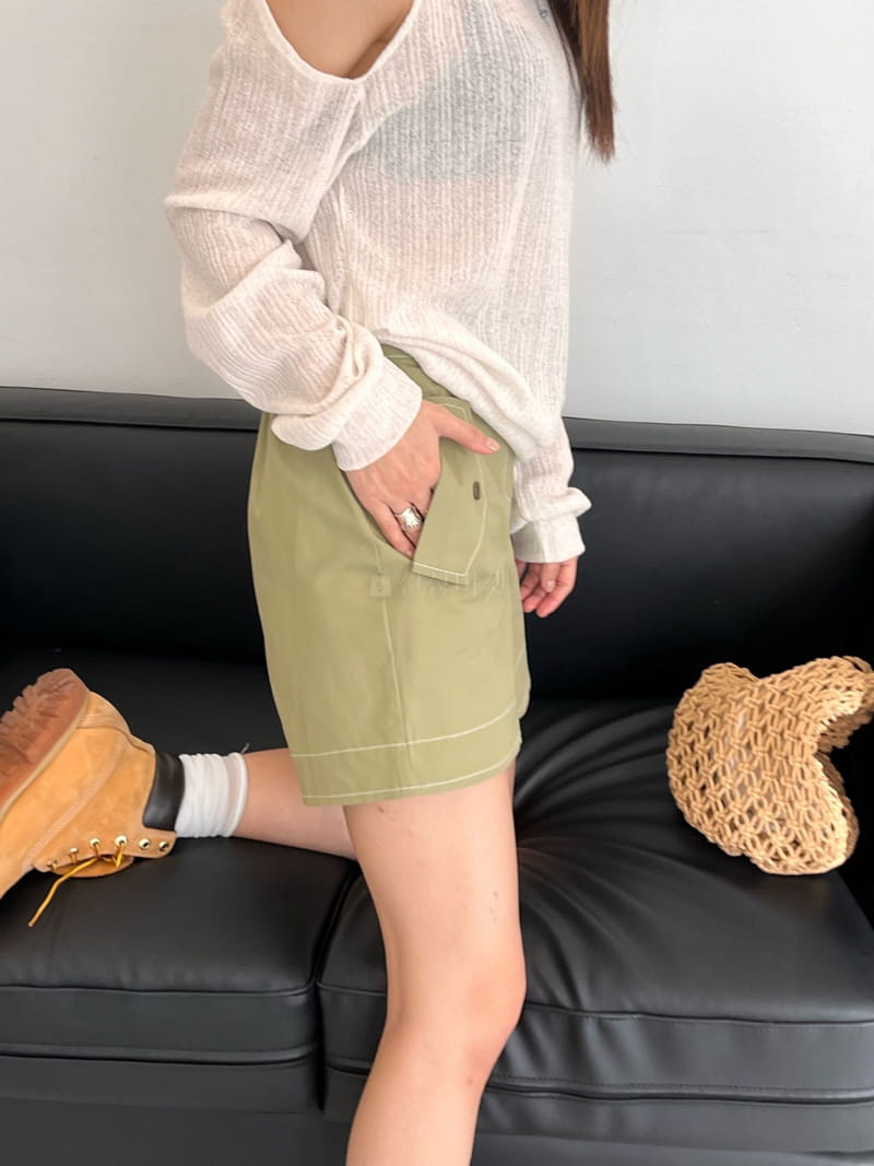 Flipar - Korean Women Fashion - #momslook - Stitch Shorts - 7