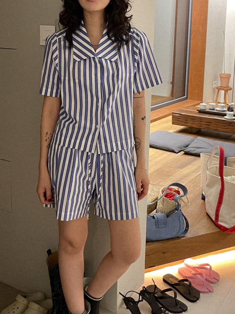 Fric - Korean Women Fashion - #womensfashion - Jim Stripes Shirt - 4