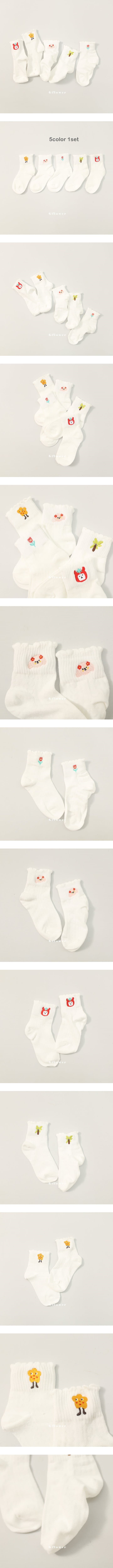 G Flower - Korean Children Fashion - #designkidswear - Mesh Embroidery Flower Socks Set