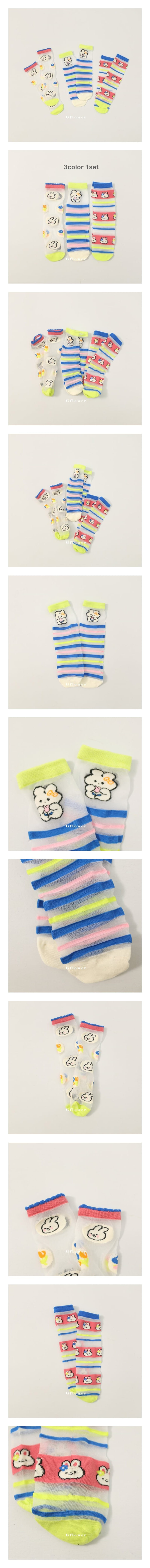 G Flower - Korean Children Fashion - #discoveringself - See Through Bunny Knee Socks