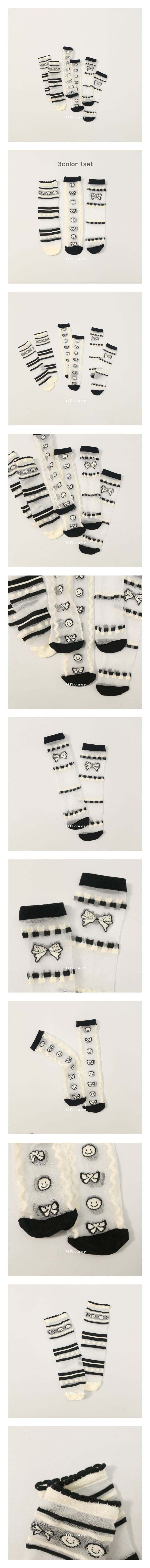 G Flower - Korean Children Fashion - #fashionkids - See Through Ribbon Knee Socks