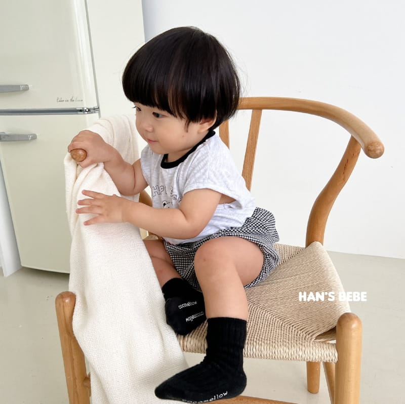 Han's - Korean Baby Fashion - #babylifestyle - Bebe Happy Bear Tee - 6