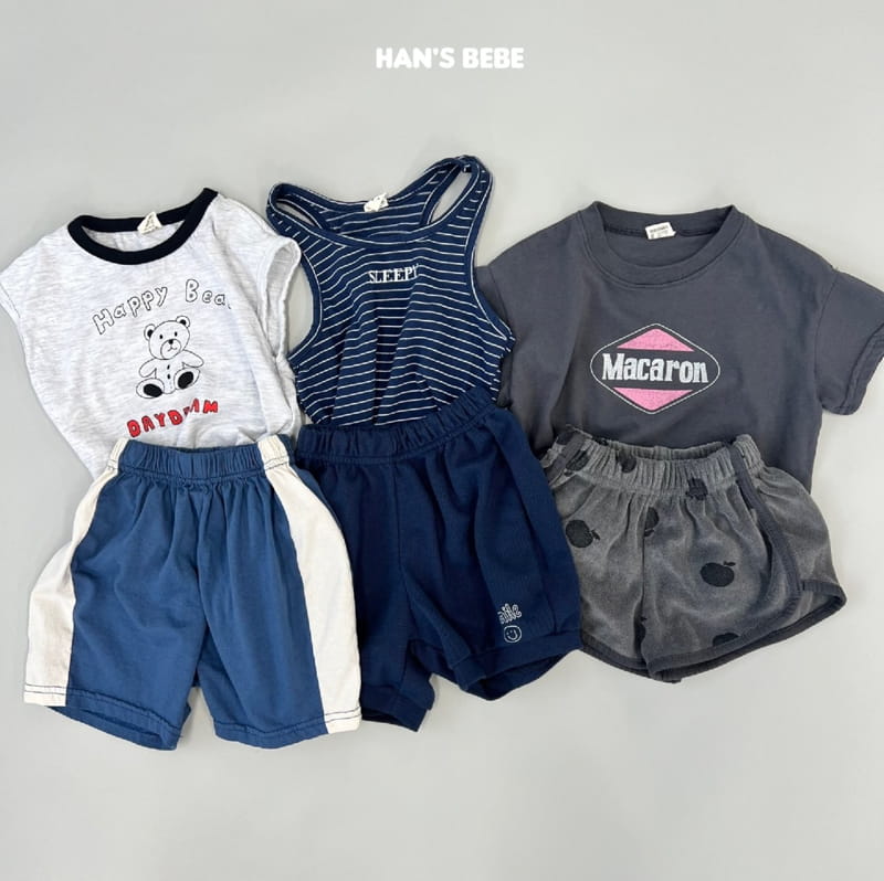 Han's - Korean Baby Fashion - #onlinebabyboutique - Bebe Happy Bear Tee - 12