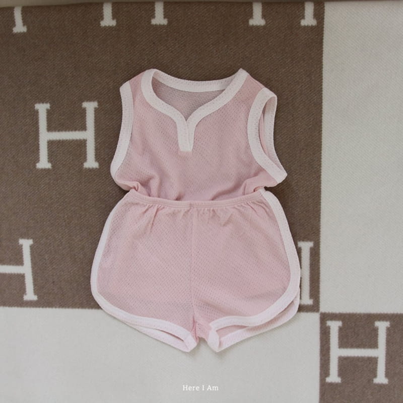 Here I Am - Korean Children Fashion - #magicofchildhood - Mesh Top Bottom Set - 5