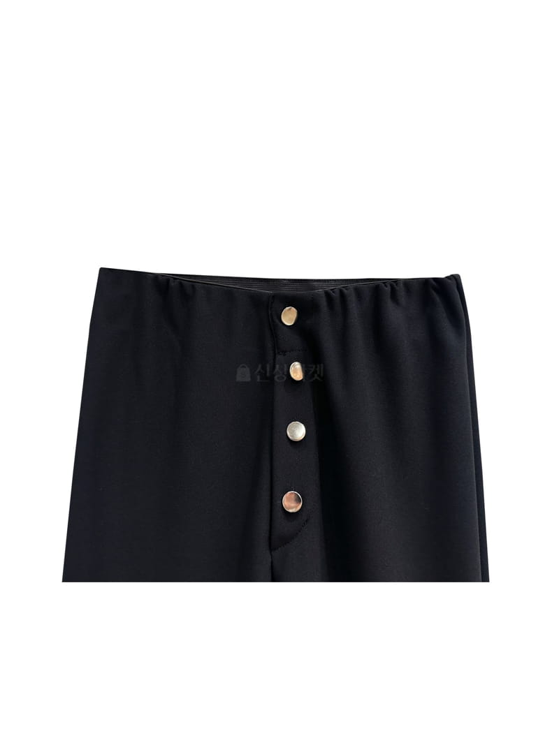 Inssense - Korean Women Fashion - #momslook - Button Play Pants - 11