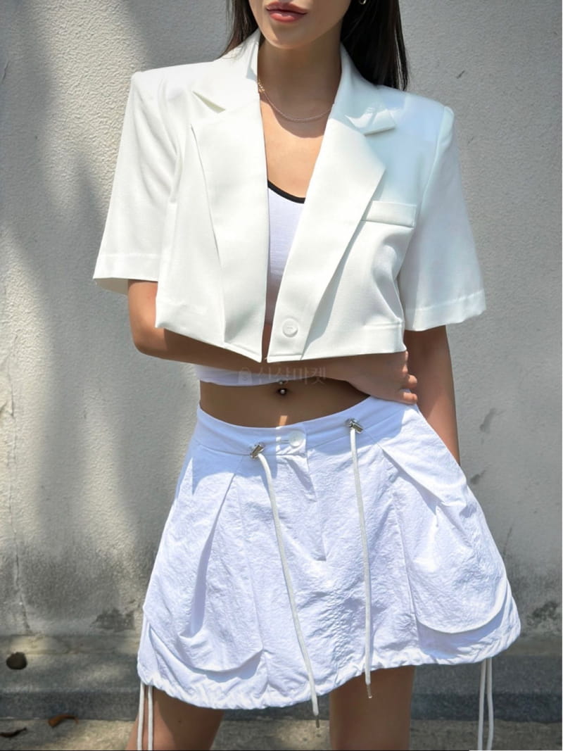Inssense - Korean Women Fashion - #vintageinspired - Summer Crop Jacket - 3