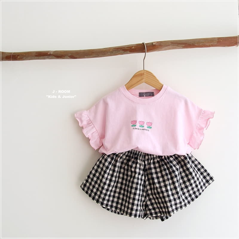 J-Room - Korean Children Fashion - #kidzfashiontrend - Flower Frill Sleeves Tee - 7