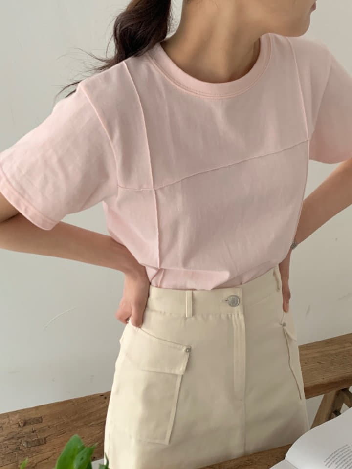 Jeiin - Korean Women Fashion - #vintageinspired - Wind Short Sleeves Tee - 6