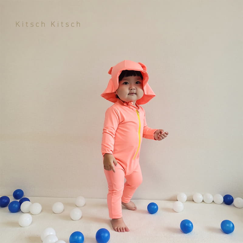 Kitsch Kitsch - Korean Baby Fashion - #babyootd - U and Me Swim MM All In One with Hat - 5